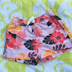 Acacia boys retro paradise swim trunks size S NWOT